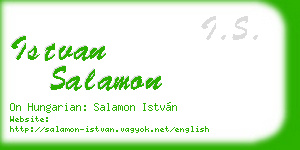 istvan salamon business card